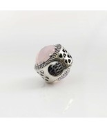 Authentic Pandora Charms 925 ALE Sterling Silver Pink Crystal Cubic Zirc... - £32.43 GBP