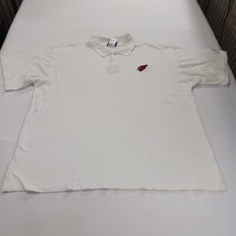 REEBOK NFL Short Sleeve Button Down Arizona Cardinals Polo Shirt White 2XL image 14