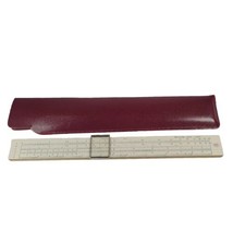 VINTAGE  11” SLIDE RULE FREDERICK POST No. 1447 Made In Japan Leather Case - $17.75