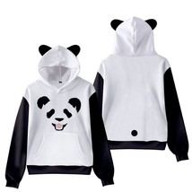 3D Kawaii smiling  hoodies fashion simple black and white color Sweatshirts stit - £73.00 GBP