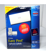 Avery #8160 Easy Peel Ink Jet Address Labels 1&quot; x 2 5/8&quot; White 2 Pk 1500... - £16.91 GBP