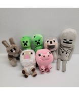 Lot of 7 MINECRAFT Plush - Sheep Creeper Pig Bunny Rabbit Wolf Dog Skeleton - $34.41 CAD