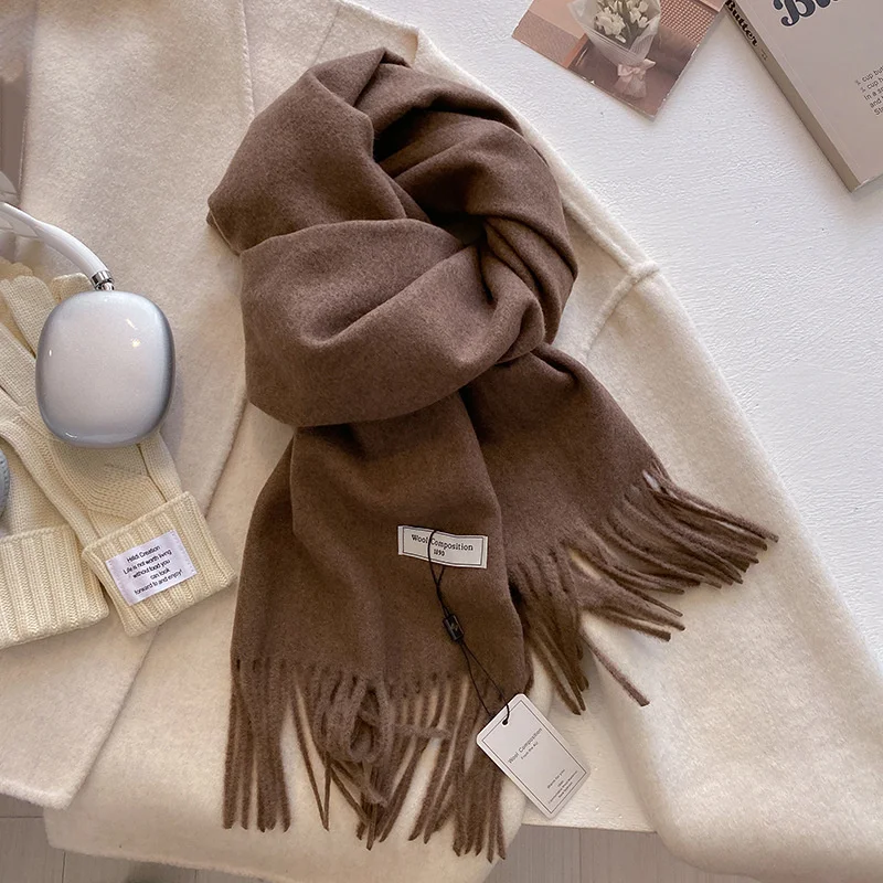 Luxury Women&#39;s Cashmere Wool Scarf: Warm Pashmina Shawl &amp; Wrap DFZ037-23 - $17.00