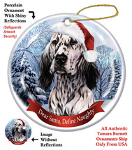 Assorted English Setter Blue Orange Howliday Dog Christmas Ornament Decoration - £12.26 GBP