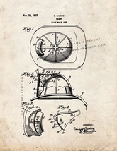 Cairns Fireman Helmet Patent Print - Old Look - $185.46 MXN+