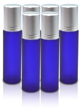 Simply Essential Solutions  6 Pack 10ml Elegant Frosted Glass Roller Bottles wit - £10.35 GBP