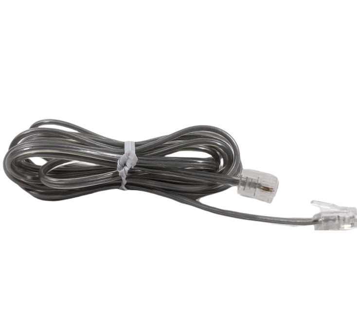 RJ11 6P2C Telephone Connector Extension Cable, 72 inch - Gray - $8.89