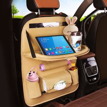 Backseat Car Organizer with Tray, Multi-Pocket PU Leather Backseat Organizer wit - £28.85 GBP