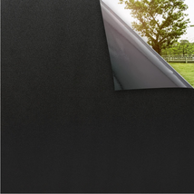 Blackout Window Film Privacy Room Darkening Tint For Home Matte Black NEW - £8.58 GBP