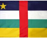 Central African Republic - 4'X6' Nylon Flag - Nylon, Without Fringe, Gro... - $91.20