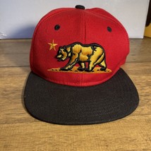 California Republic State Bear Flag Snapback Hat (Red/Gold) - £9.83 GBP