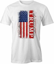 American Flag Trump T Shirt Tee Short-Sleeved Cotton Political Clothing S1WCA621 - £16.48 GBP+