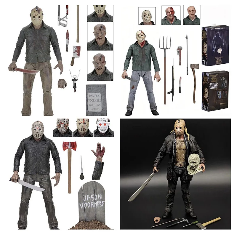 NECA Friday the 13th Jason Voorhees Classic Horrible Movie PVC Action Figure - £24.37 GBP+