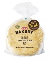 TEXAS HEB Bakery Flour Tortillas 4 pack 80 Total FRESH - $79.17