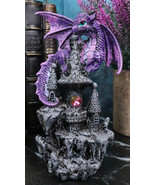 Spyro Purple Twilight Dragon On Castle Top Figurine 5&quot;H Hyperion Dragon ... - $25.96 CAD