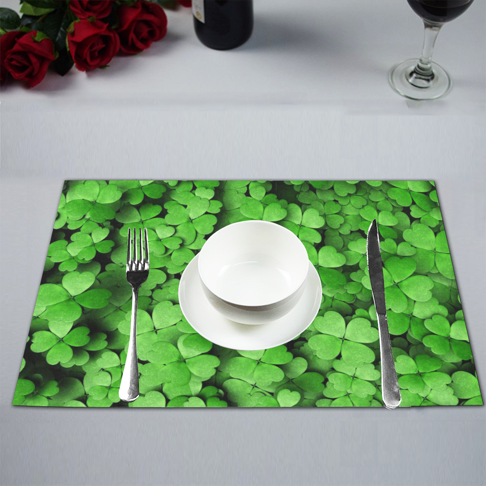 (Set of 4) 12" x 18" Clover Leaves St. Patrick Plate Place Mat - $25.00