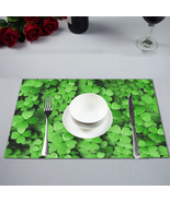 (Set of 4) 12&quot; x 18&quot; Clover Leaves St. Patrick Plate Place Mat - $33.95 CAD