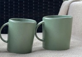 2 Calvin Klein Mugs Cups Khaki Collection Cargo Fatigue Green Stoneware Unused - £19.97 GBP