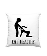 Eat Healthy Pillow, Valentine Day Gifts Pillow - £23.75 GBP