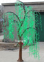 7ft Green LED Christmas Tree with Simulation Natural Trunk Willow Tree L... - $761.61