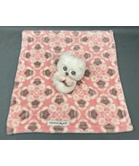 Blankets and Beyond Owl Baby Lovey Soft Security Blanket Pink White - £11.74 GBP
