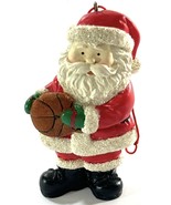 Santa Claus With Basketball Vintage Ceramic Ornament 4” Hand Painted - €4,70 EUR