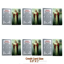 6 Santa Bárbara Estampa  Laminated Saint Barbar Prayer Holy card 3.5&quot;X2&quot;... - £7.79 GBP