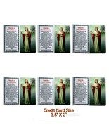 6 Santa Bárbara Estampa  Laminated Saint Barbar Prayer Holy card 3.5&quot;X2&quot;... - €8,39 EUR
