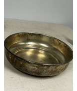 Vintage Silver-Plated Round Serving Dish / Bowl MCM w/Patina - $370.25 MXN