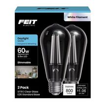 3019248 60W 800 Lumen ST19 E26 Medium Filament LED Bulb - Daylight Equiv... - $10.95
