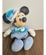 RARE Nordic Minnie Mouse Disney Store Christmas Holiday Winter Plush 9&quot; - $7.61