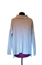 Devotion By Cyrus Sweater Putty Grey Women Size Small Turtleneck High Lo... - £10.90 GBP