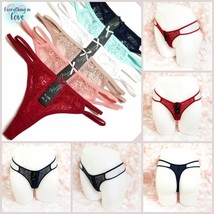 Women Side 2 Strappy Lace Sexy Comfort Panties Thong G-String Underwear ... - $20.43