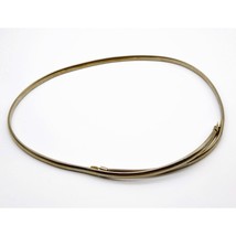 Gold Tone Skinny Belt, Stretchy Radiator Hose Chain with Double Clasp - £30.16 GBP