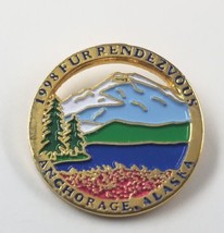 1998 Fur Rendezvous Anchorage Alaska Enamel Pin Souvenir Mountains Lake Trees... - £9.75 GBP