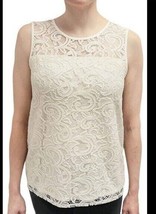 ADRIANNA PAPELL Sleeveless Lace Top Blouse Tank NWT - $27.00