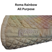 Roma All Purpose Horse English Saddle Pad Rainbow Tie Dye USED image 3