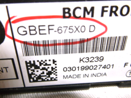 19-20-21-22-23 MAZDA CX-5/CX-9 / FRONT B.C.M/ BODY CONTROL MODULE image 2