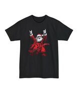 Tall Size Rocking Santa Playing Guitar T-Shirt | Christmas Rock Tee - $21.70+