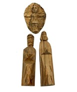 Vintage Hand Carved 12 Piece Nativity Set Christmas Holiday Solid Wood 1... - £18.93 GBP
