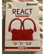 Bass Jaxx React True Wireless Sport Earbuds 12H Playtime Bluetooth 5.- 3... - £14.80 GBP