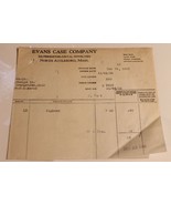 Vintage Evans Case Company Receipt from November 26 1932 Ephemera Massac... - £10.12 GBP