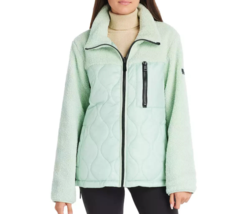 Koolaburra by Ugg  Mixed Media Quilted Fleece Coat , Women’s Size XL Mint - $55.00