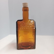 E C BOOZ’s Old Cabin Whiskey 8&quot; Amber Glass Bottle Wheaton NJ Philadelph... - $13.99