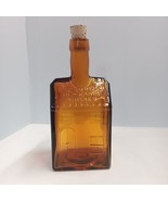 E C BOOZ’s Old Cabin Whiskey 8&quot; Amber Glass Bottle Wheaton NJ Philadelph... - £11.14 GBP