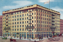 San Francisco Army Navy Headquarters Hotel Manx Automobiles Postcard - £6.28 GBP