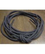 rOund 30&quot; inch Unwaxed Cotton BLACK Shoe LACES 4 5 eyelets for Casual Dr... - $315.57 MXN