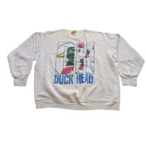 Vintage Duck Head XL Sweatshirt Pullover Crewneck Jumper Big Logo Heather Gray - £19.71 GBP