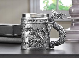 Stainless Steel Dragon Mug - £45.32 GBP