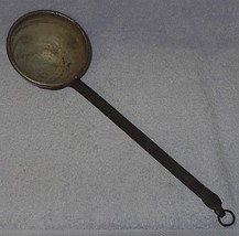 Primitive Wrought Iron Handle with Copper Dipper Ladle - £20.00 GBP